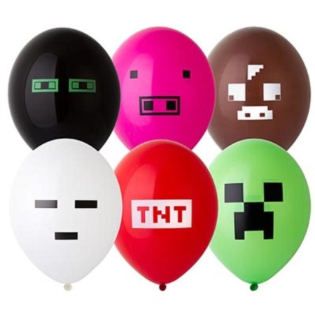 Latex ball 14 "Pixels", pastel, set of 50 pcs., Mix