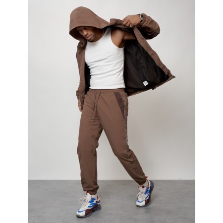 Male tracksuit, size 50, brown color-13