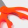 Scissors kitchen shares "Lovkach", 19 cm, orange color