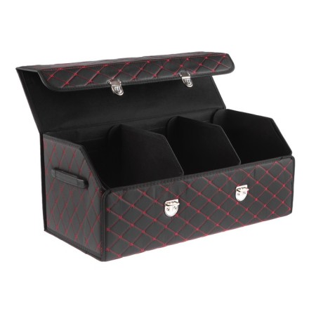 Organizer COFR in the trunk of a car, sakvozh 68 × 32 × 30 cm, eco -legged, with a red line-2