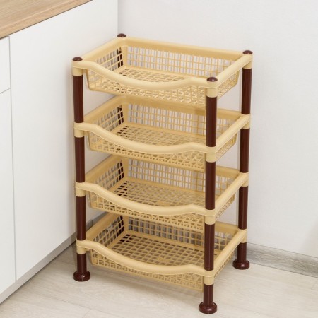 Floor shelf for vegetables "hostess", beige color-2