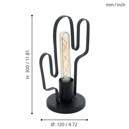 Coldfield table lamp, 1x60W E27, black color-2