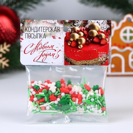 New Year. Confectionery Sprinking "New Year holidays", 20 g