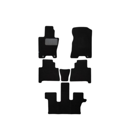 Rugs in Premium Salon for Kia Mohave (Borrego) 2020-, SUV, 6 pcs., Textile