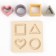 Developing toy - sorter “Study figures”, food silicone, beige color, Mum & Baby