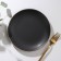 Board ceramic dessert shade "Vanilla", d = 19.5 cm, black color