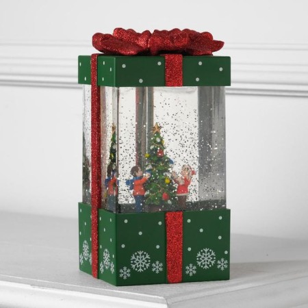 LED figure “Green Gift” 10 × 19 × 10 cm, plastic, AAX3 batteries (not in the kit), USB, glow warm white-1