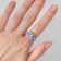 Ring "Montrustrik" with four horns, the color is blue, dimensionless