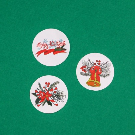 Stickers in the roll "Christmas trees", 500 pcs, 2.5 x 2.5 cm-4