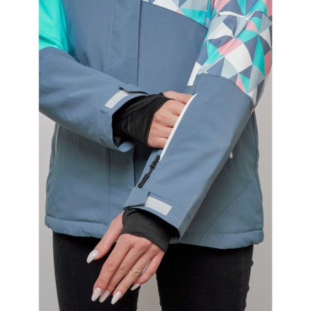 Ski jacket female, size 48, turquoise color-11