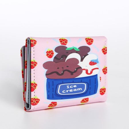 Baby wallet on the button, pink color-1