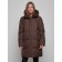 Coat insulated winter female, size 50, dark brown color