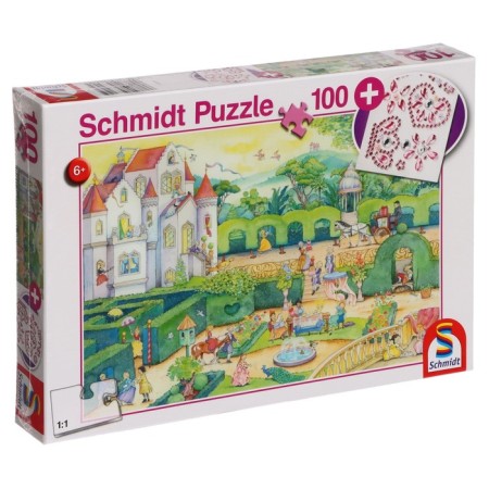 Puzzle "Fairytale Princesses", with a gift, 100 elements