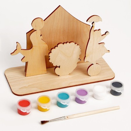 Wood painting "Performance in the circus", souvenir-3