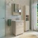 Mirror Comfort Comforty Mario 60 for the bathroom, color smoky oak color