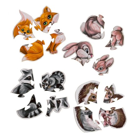 Figure puzzle "Forest", 4 puzzles, 21.5 × 21.5 cm-2