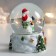 Souvenir Polystone Water Ball "Snowman and Santa Claus with Olennik" 7x6.7x8.8 cm