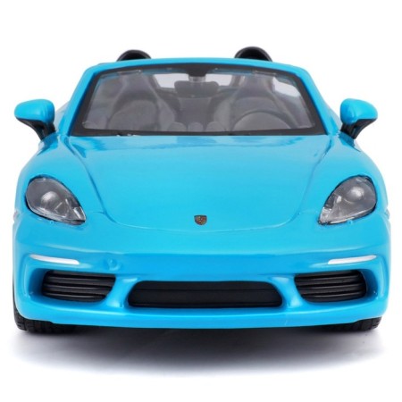 BBURAGO Porsche 718 BOXSTER, DIE-CAST, 1:24, Blue color, opening doors-8