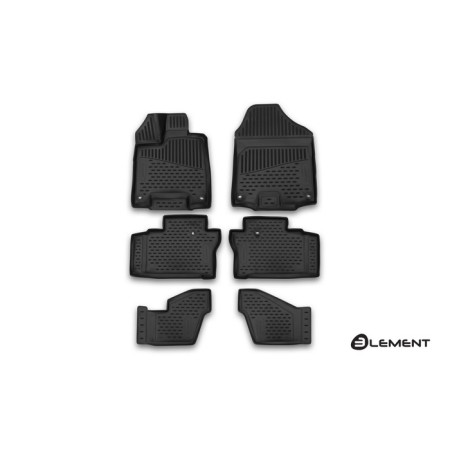 3D mats in the Honda Pilot Salon, 01/2016, 6 pcs. (polyurethane)