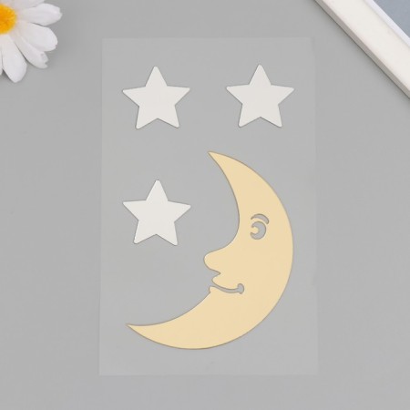 Mirror sticker "Month and stars" 20x10 cm-1