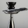 Hookah 65 cm, 2 tubes, black carved sausage, 60 x 14.5 cm