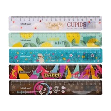 Ruler 20 cm Erichkrause, plastic, in a box box, mix for girls