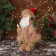Santa Claus "In a fluffy knitted suit" moves, with backlight, 30x19 cm, red