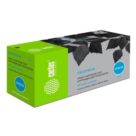 Cactus CS-CF451A CF451A cartridge, for HP Color LJ Enterprise M652DN, 10500 pages, blue color-1