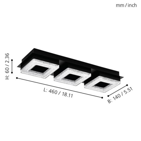Fratelo 1, 3x4W LED, 3000K, 1200LM, black color-1
