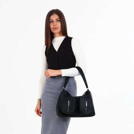 Bagon-tout on lightning, 3 outer pockets, black color-9
