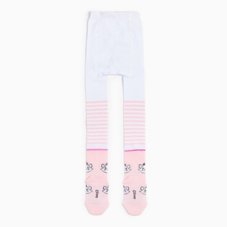 Children's tights "Marie", cats aristocrats, height 104-110 cm, white/pink color-3