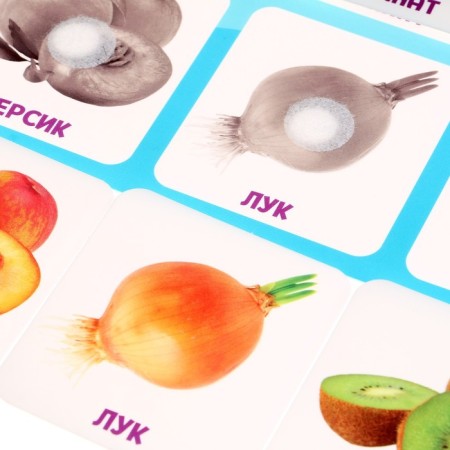 Developing Velcro game "Fruits and Vegetables", according to the method of G. Doman-3