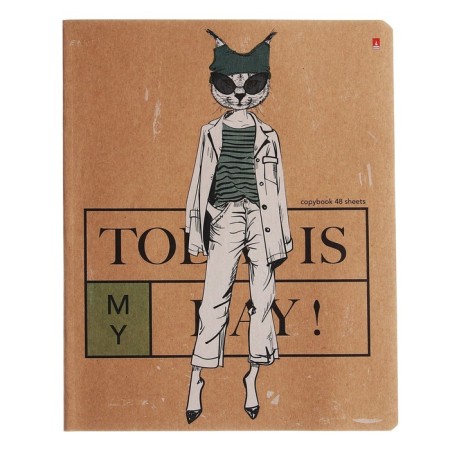 Notebook of 48 sheets in the cage "Today is my day!", Craft Cardboard, mix-2