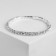 Bracelet with rhinestones "ice" 1 row, white color in silver, 4 mm