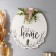 Decorative wood hooks "It is good to be at home. Balt and eucalyptus" 23.5x23.5 cm