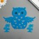 Stick phosphorus "owl" with glue pads set of 3 pcs mix 29.5x25 cm