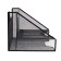 Calligrata, table, 3 compartments, mesh, metal, black