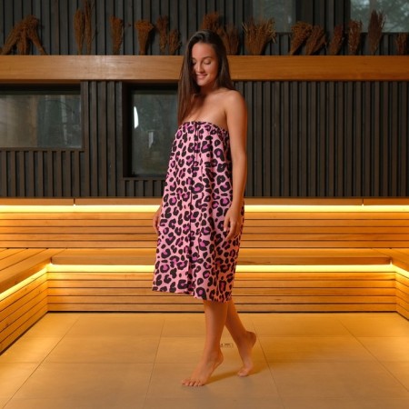 A towel for the Leopard bath is female pareo, 80x150 ± 4 cm, hl., Waf. canvas, 160 g/m2-1