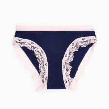 Panties female slips, dark blue color, rr 46-48