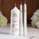 A set of wedding suppositories with beads "Wedding rings", white, handmade, mix