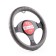 Autoprofi steering wheel, eco-leather steering, 9 cm girth, dark gray, size m, 37-39 cm