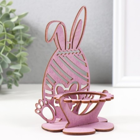 Standing for the egg "Bunny" 8.5x8.5x14.5 cm (set 4 parts) purple-2
