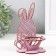 Standing for the egg "Bunny" 8.5x8.5x14.5 cm (set 4 parts) purple