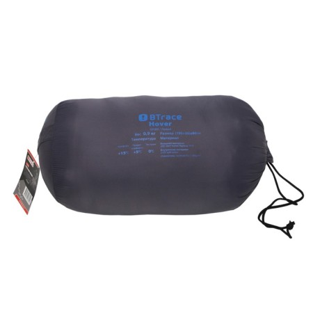 Btrace hover sleeping bag, cocoon, 2 layers, left, 80x230 cm, gray/blue color-1