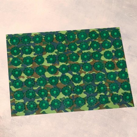 Applicator "Kuznetsova - a real peasant", 70 spines, film, 23 x 32 cm, green-3