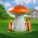 Garden figure "White Mushroom with proteins" 38x36cm
