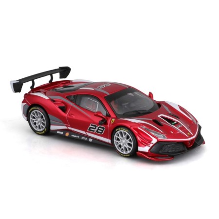 Racing machine Bburago Ferrari 488 Challenge Evo 2020, Die-Cast, 1:43, Red color-5