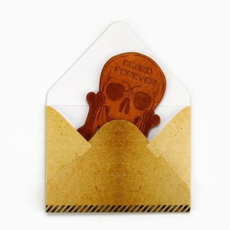 A comb for a beard in the “Skull” envelope 7.3 x 9.7 cm-6