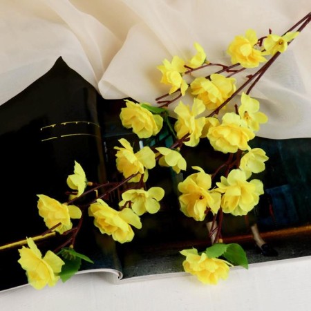 Artificial flowers "sakura tenderness" 65 cm, yellow