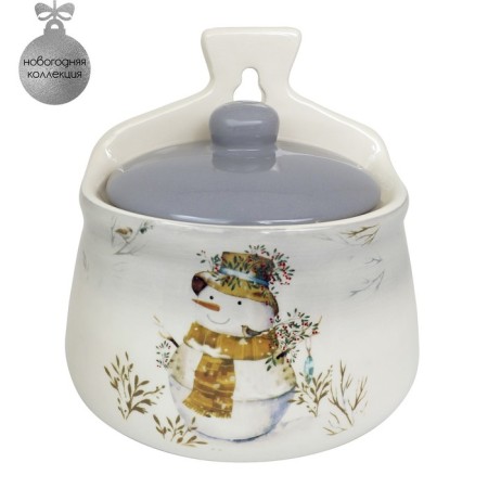 Solonka Dolyana "Christmas Snowman", 600 ml, 14 × 10 × 14 cm-1